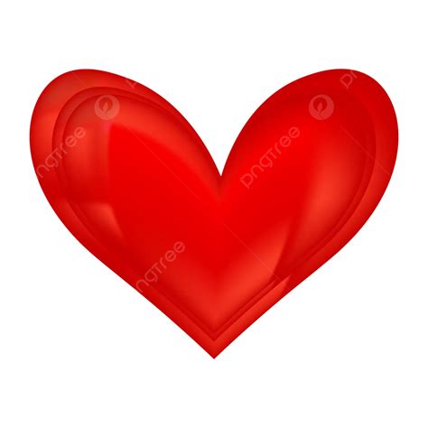 3d Heart Red Vector Love Heart 3d Png And Vector With Transparent