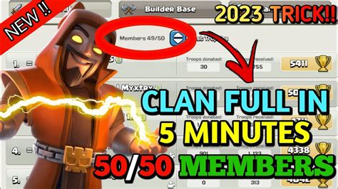 How To Grow Clan Very Fastly Fill Clan Easily In 2023 24 New Trick Clashofclans Youtube