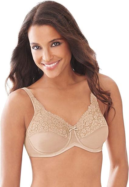 Bali Lilyette Minimizer Bra Lacey Underwire Bra With Full Coverage