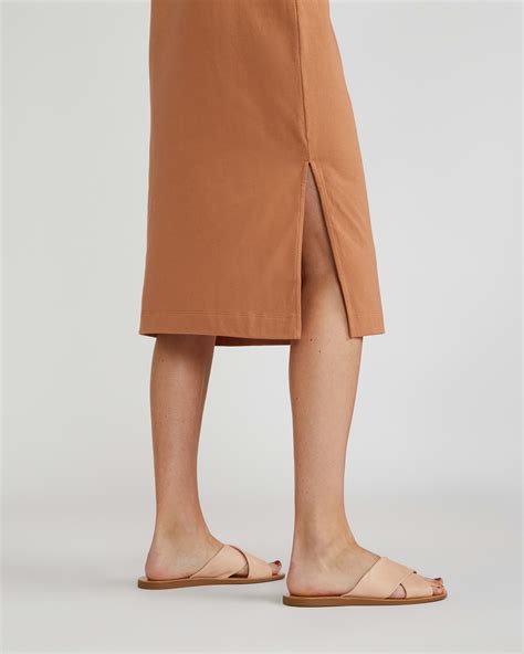 The Organic Cotton Weekend Tank Dress Tawny Brown Everlane