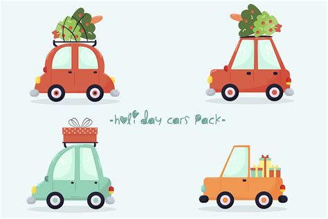 Holiday Cars Pack 1484317 Vector Art at Vecteezy