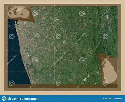 Colombo Sri Lanka Low Res Satellite Capital Stock Illustration