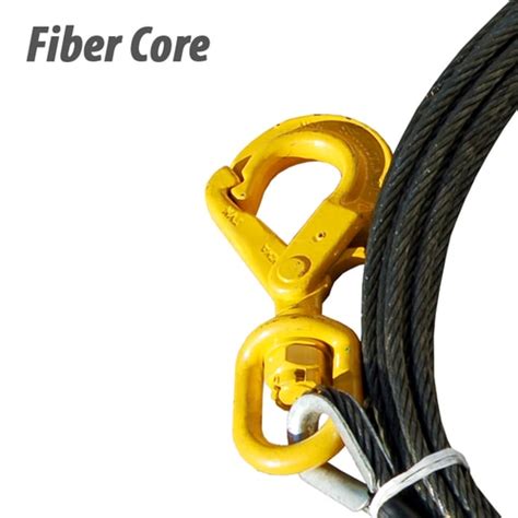 Winch Cable W Self Locking Hook 38in X 50ft Fiber Core Winch Cable Trailers For Sale Winch