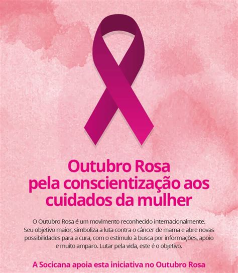 Outubro Rosa Pela Conscientização Aos Cuidados Da Mulher Socicana