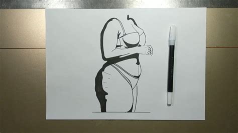 How To Draw Curvy Female Body In 5 Minutes Youtube