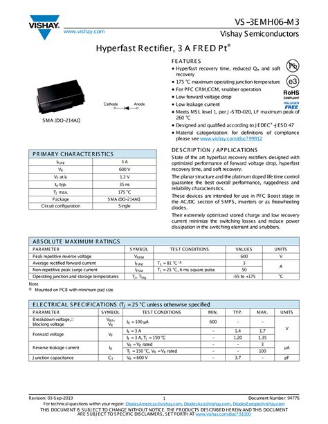 Vs 3emh06 M35at（vishay威世）vs 3emh06 M35at中文资料价格pdf手册 立创电子商城