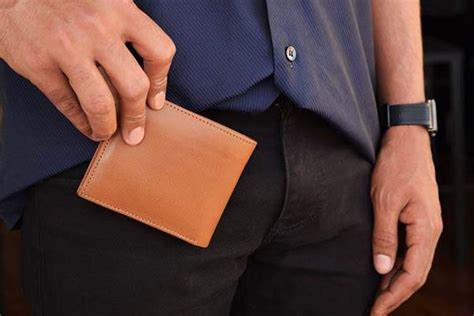 Classy Handmade Leather Bifold Wallet Iucn Water