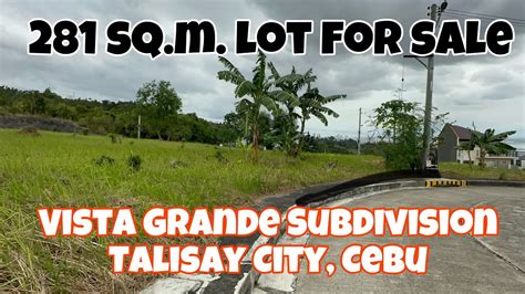 Sq M Residential Lot For Sale At Vista Grande Subdivision Talisay