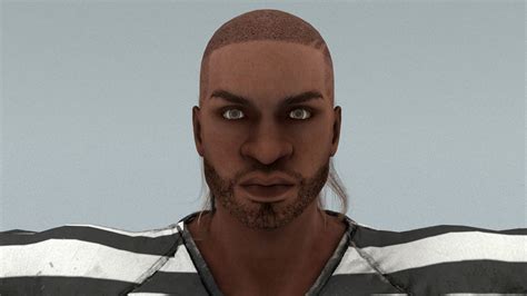 Laos Black Athletic Male 3d Model Rigged Cgtrader