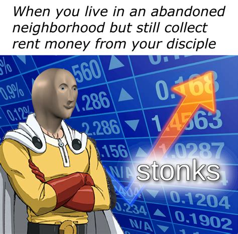 Big Stonks Big Thonks Ronepunchman One Punch Man Know Your Meme