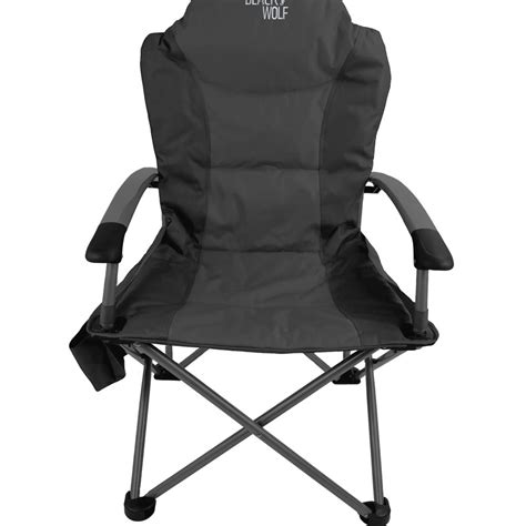 Black Wolf High Backrest King Chair Camping Plus Gold Coast