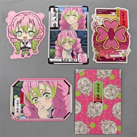 Kanro Ji Temple Mitsuri Card Das Demon Slayer Kimetsu No Yaiba Die Cut Sticker Set Goods