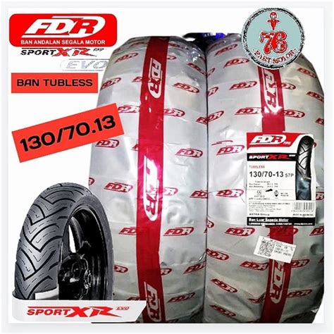 Jual BAN TUBELESS FDR SPORT XR EVO 130 70 13 FREE PENTIL Shopee Indonesia