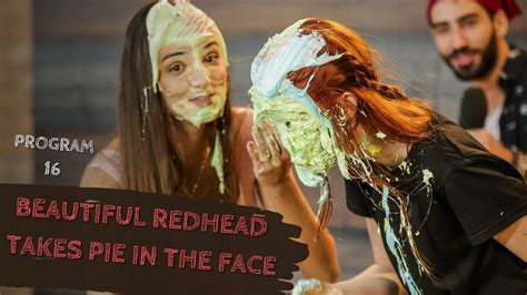 Beautiful Redhead Takes Pie In The Face And Reacts Teaser 01 Pie