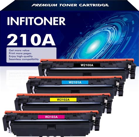 210a Toner Cartridges 4 Pack Compatible Replacement For Hp 210a 210x W2100a W2100x