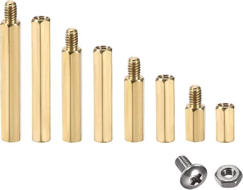 Uxcell M2 Male Female Brass Hex Pcb Motherboard Spacer Standoff Screw Nut Kit For