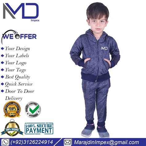 Custom Kids Tracksuits With Taping Design On Sides Kids Jogging