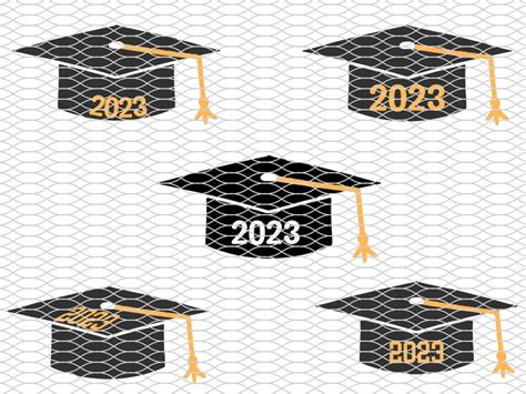 Graduation Caps Svg Graduation Svg Graduation Png Class Of 2023