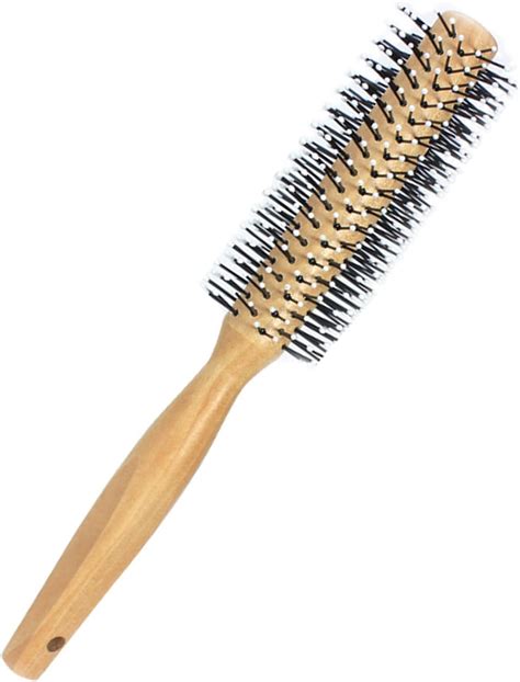 Vista Round Hair Brush Boar Bristle Wooden Hair Brush For Women Blow Drying Handle