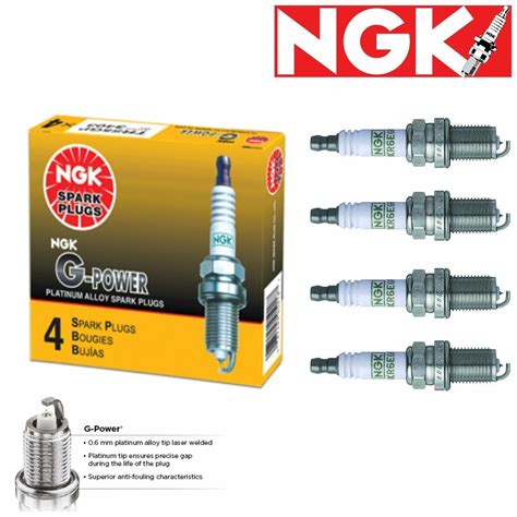 4 Pc NGK G Power Platinum Resistor Performance Power Spark Plugs