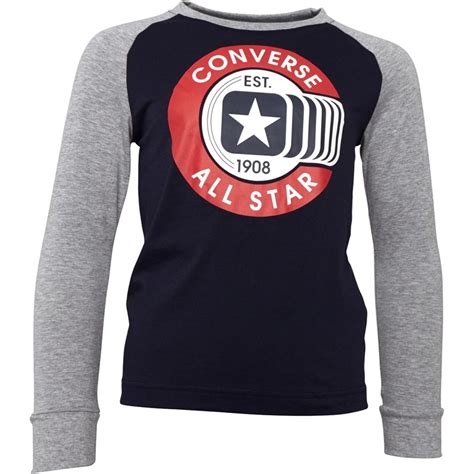 Buy Converse Infant Classic All Star Long Sleeve Raglan T Shirt Obsidian