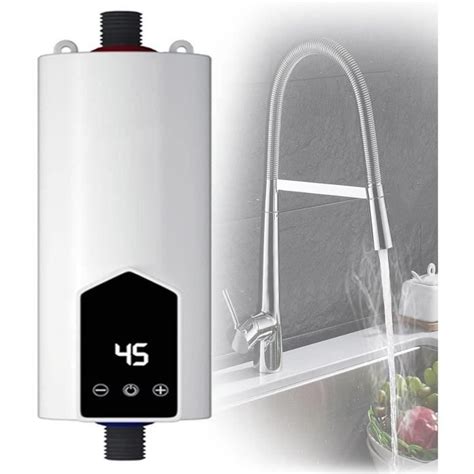 Mini Chauffe Eau Électrique 3500W 5500W Ipx4 Étanche À Chauffage Rapide