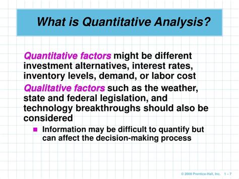 Ppt Introduction To Quantitative Analysis Powerpoint Presentation Free Download Id380183