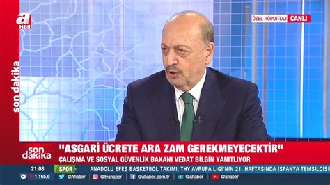 Vedat Bilgin Asgari ücrete ara zam geleceğini düşünmüyorum