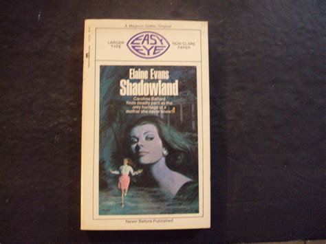 Large Type Pb Shadowland Elaine Evans 1st Print 1st Ed 1970 Lancer