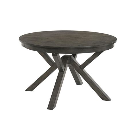 Benjara 47 5 In Gray Wood Top Trestle Dining Table Seat Of 2