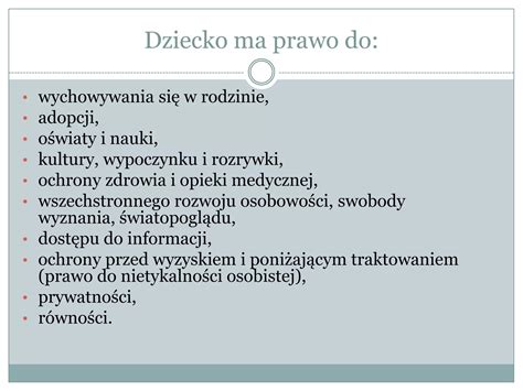 Prawa Dziecka Ppt