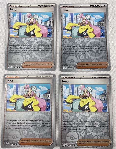 X Iono Reverse Holo Paldea Evolved Pokemon Tcg Trainer