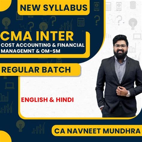 Ca Navneet Mundhra Cost Omsm Combo Regular Online Classes For Cma Inter