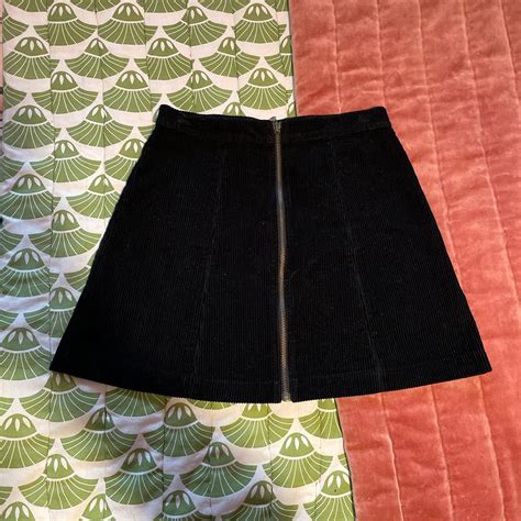 Urban Outfitters Cooperative Black Cord Skirt Zips Depop