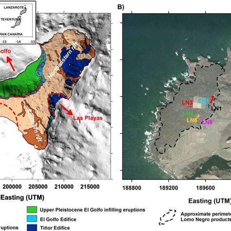 A Simplified Geological Map Of El Hierro Modified From Balcells