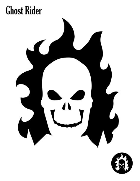 Ghost Rider Pumpkin Stencil Pumpkin Pattern Pumpkin Template