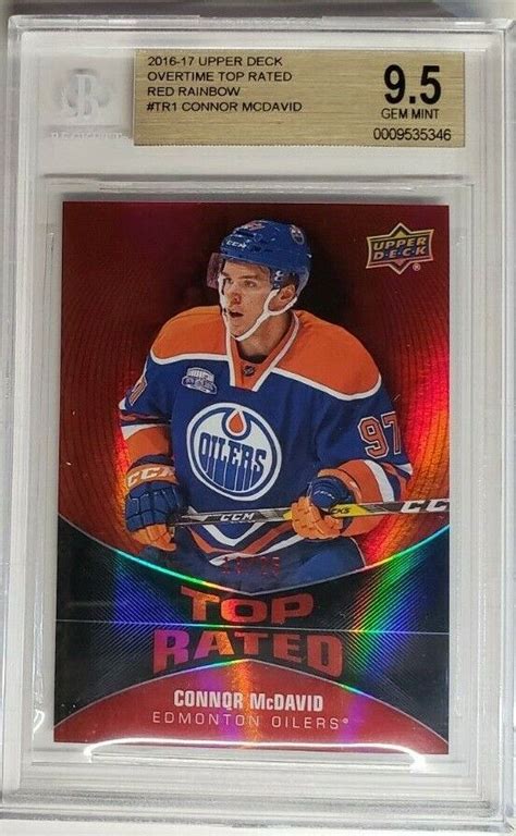 2016 17 CONNOR MCDAVID UPPER DECK OVERTIME RED RAINBOW RATED TR 1 25