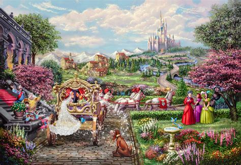 Cinderella Happily Ever After By Thomas Kinkade Studios Village Gallery