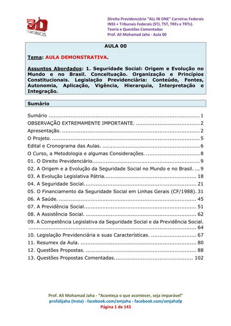 Pdf Aula Tema Aula Demonstrativa Mundo E No Brasil