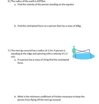 High School Physics Circular Motion And Gravitation Worksheet Beginner