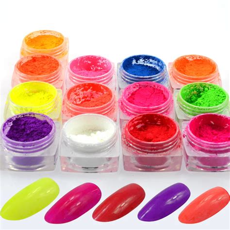 SWEET TREND 1Box Nail Art Neon Effect Glitter Shining Bright Color