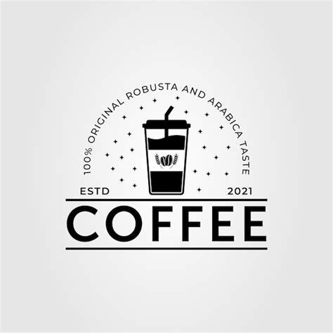 Premium Vector Ice Coffee Drink And Coffee Milk Logo Vector