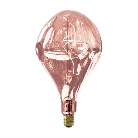 Ampoule décorative led rose poire E27 80Lm 15W blanc très chaud CALEX