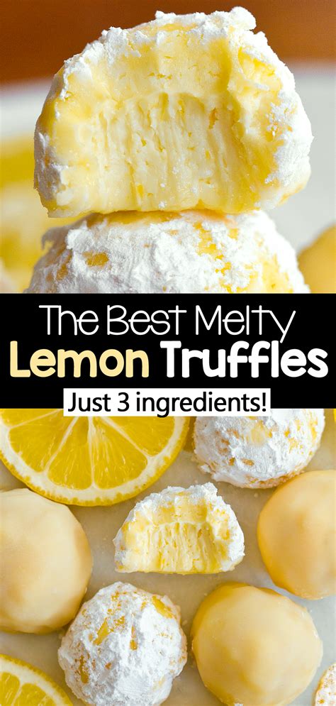 Lemon Truffles Easy 3 Ingredient Recipe In 2024 Lemon Truffle Recipe Lemon Dessert