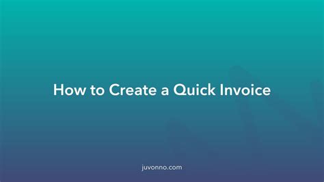 How To Create A Quick Invoice Youtube