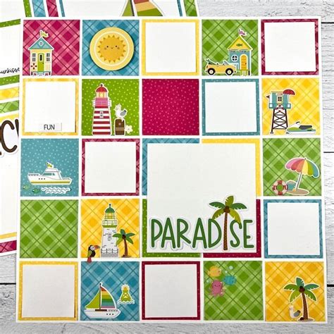 X Paradise Layout Project Idea Scrapbook