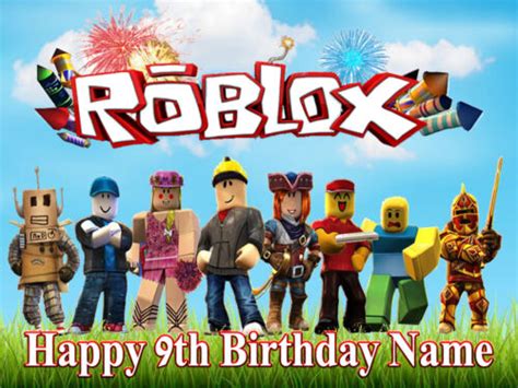 Roblox Edible Icing Cake Topper Party Image Frosting Sheet Ebay