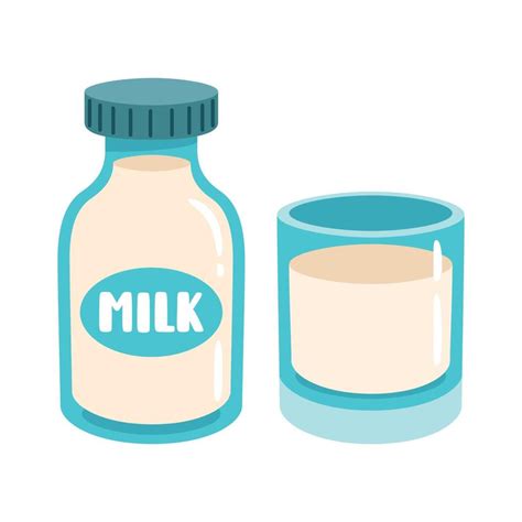 Vector Illustration Of Milk Bottle 13474374 Vector Art At Vecteezy