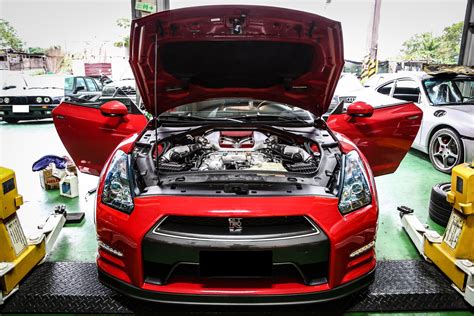 Beautiful Fire Red Godzilla Gt R R Fitted With Armytrix Evolution