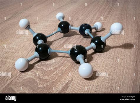 Model Of Benzene Molecule Chemical Formula C H A Hydrocarbon Used